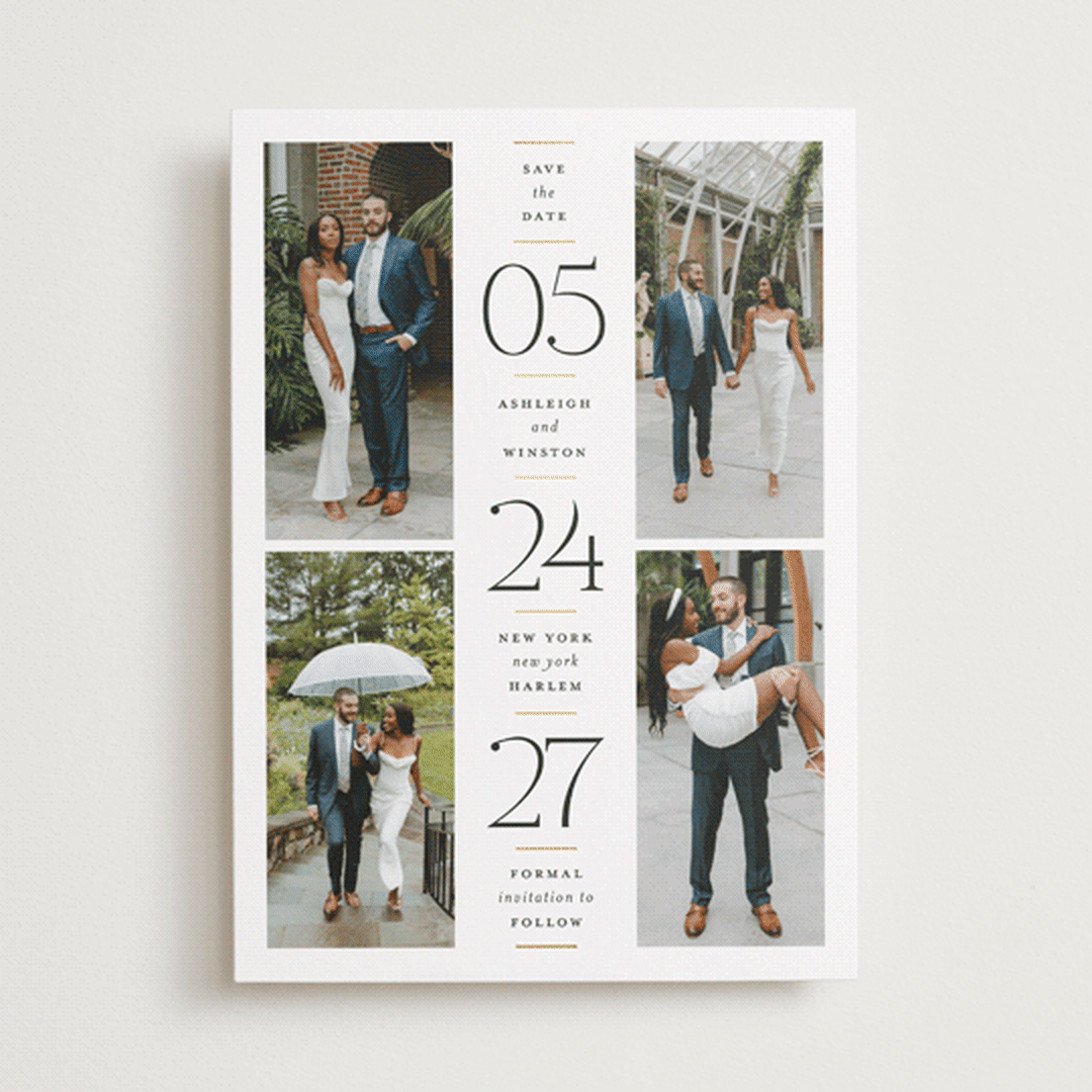 "Formal Date" - Save the Dates in Opal by Heather Schertzer - Front