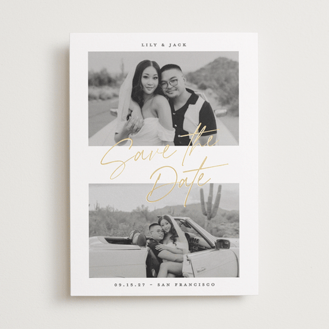 "Contemporary Classic" - Save the Dates in Lily by Creo Study - Front