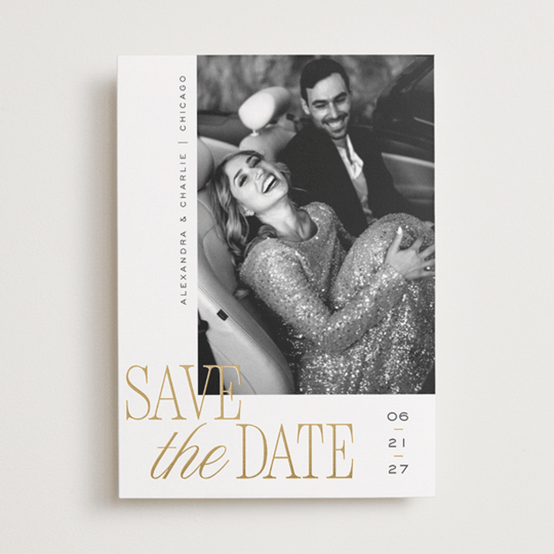 "Right Side" - Save the Dates in Pearl by Melanie Kosuge - Front