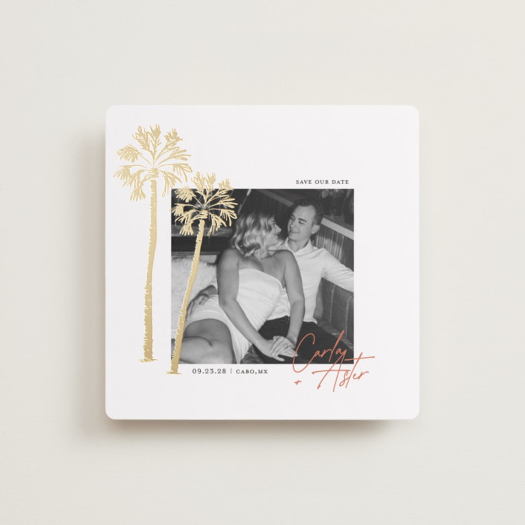 "the palms" - Save the Dates in Pearl by Summer Winkelman - Front