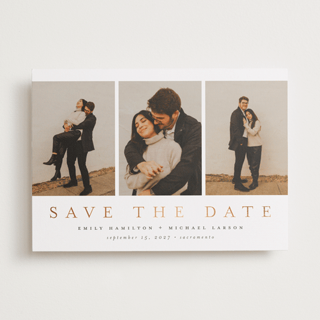 "Elegant Trio" - Save the Dates in Lace by Nicole Walsh - Front