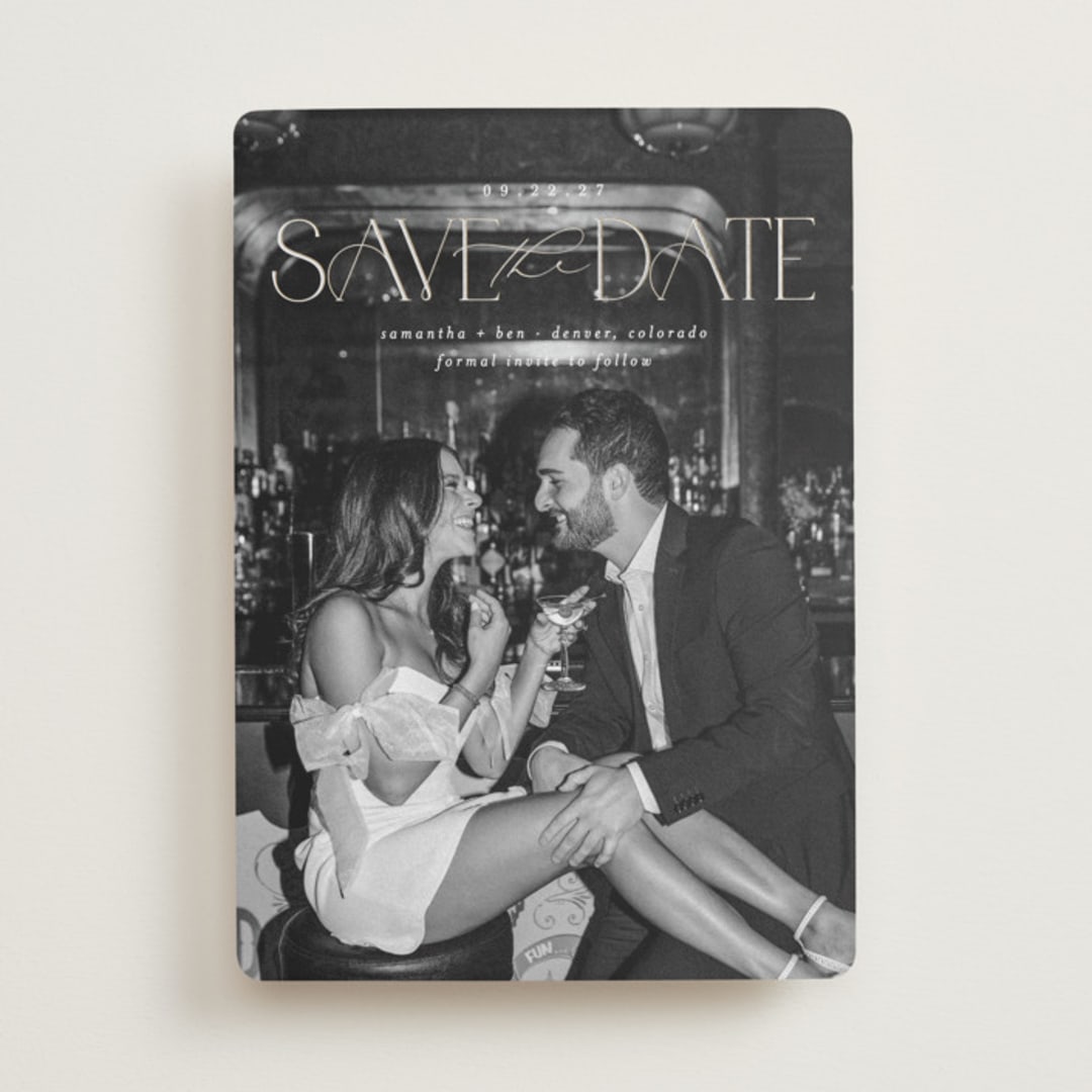 "Elegant Fete" - Save the Dates in Pearl by Brooke Chandler - Front