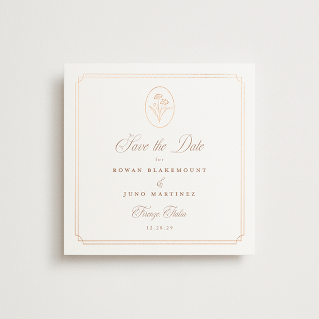 "fleu-de-sel" - Save the Dates in Rose by chocomocacino - Front