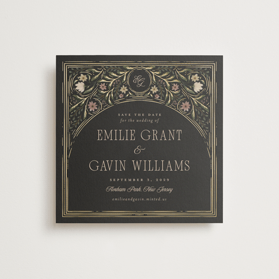 "Emilie" - Save the Dates in Noir by Randi Cirelli - Front