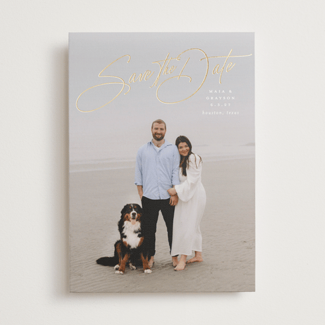"Sweetest Love" - Save the Dates in Snow by Lauren Chism - Front