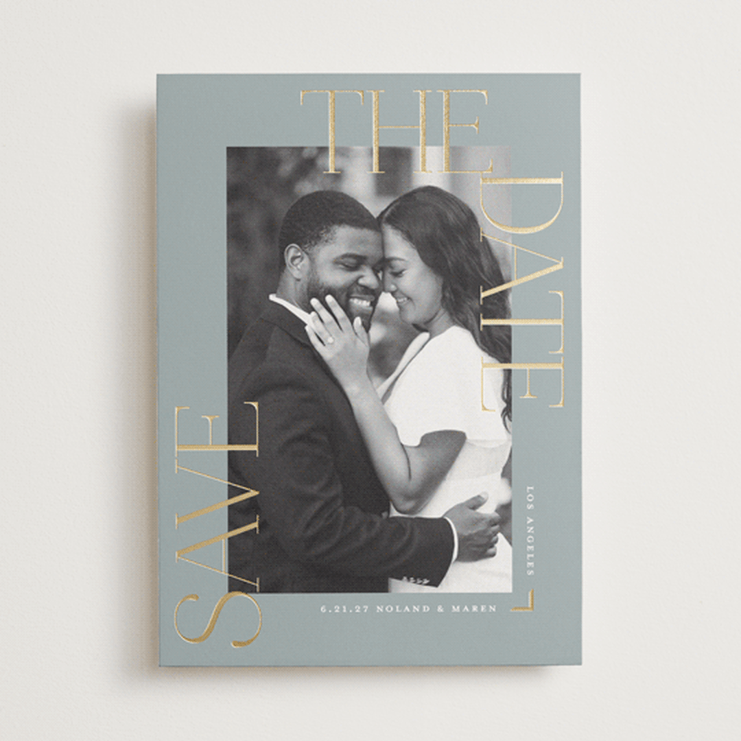 "Picturesque" - Save the Dates in Pebble by Susan Zinader - Front