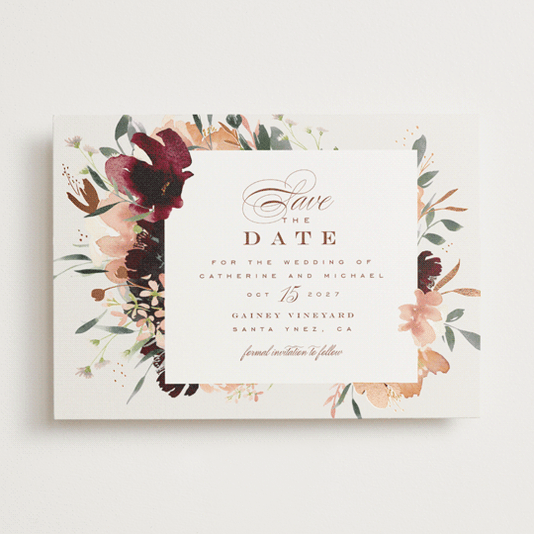 "harvest" - Save the Dates in Eggshell by Leah Bisch - Front