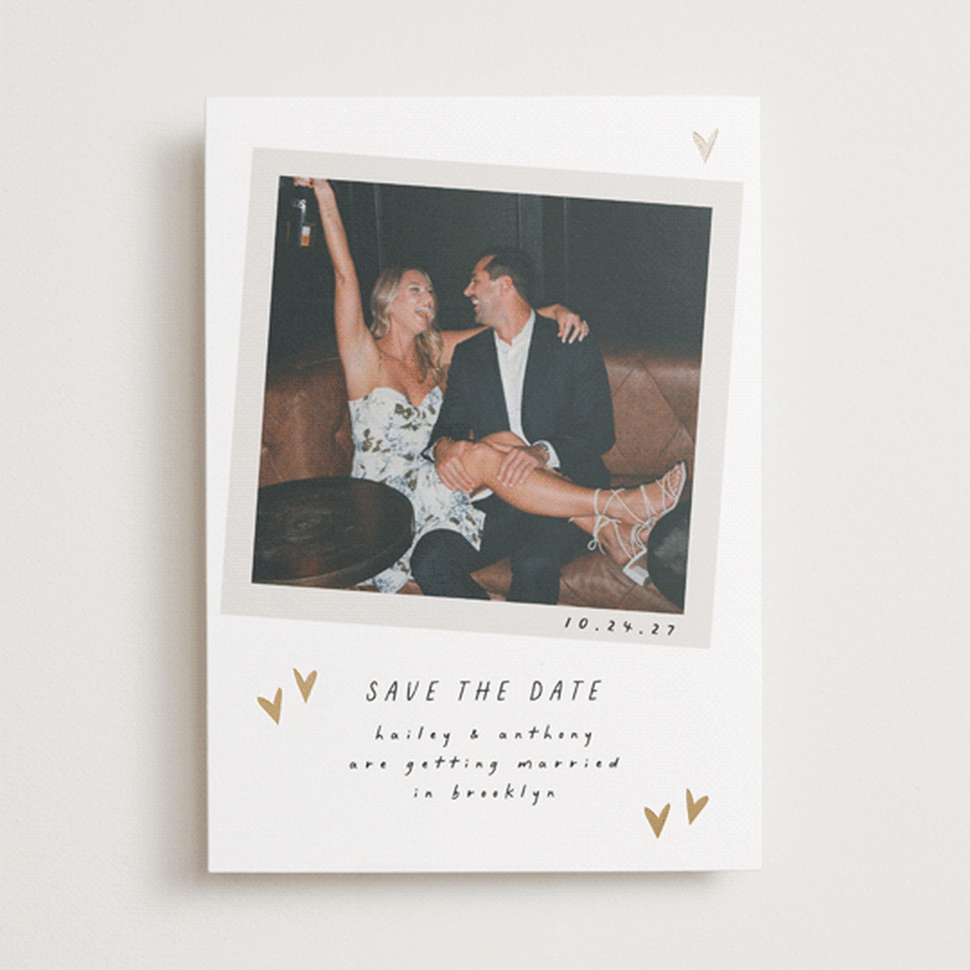 "Scribbled Hearts" - Save the Dates in Ink by Ashley Iwafuchi - Front