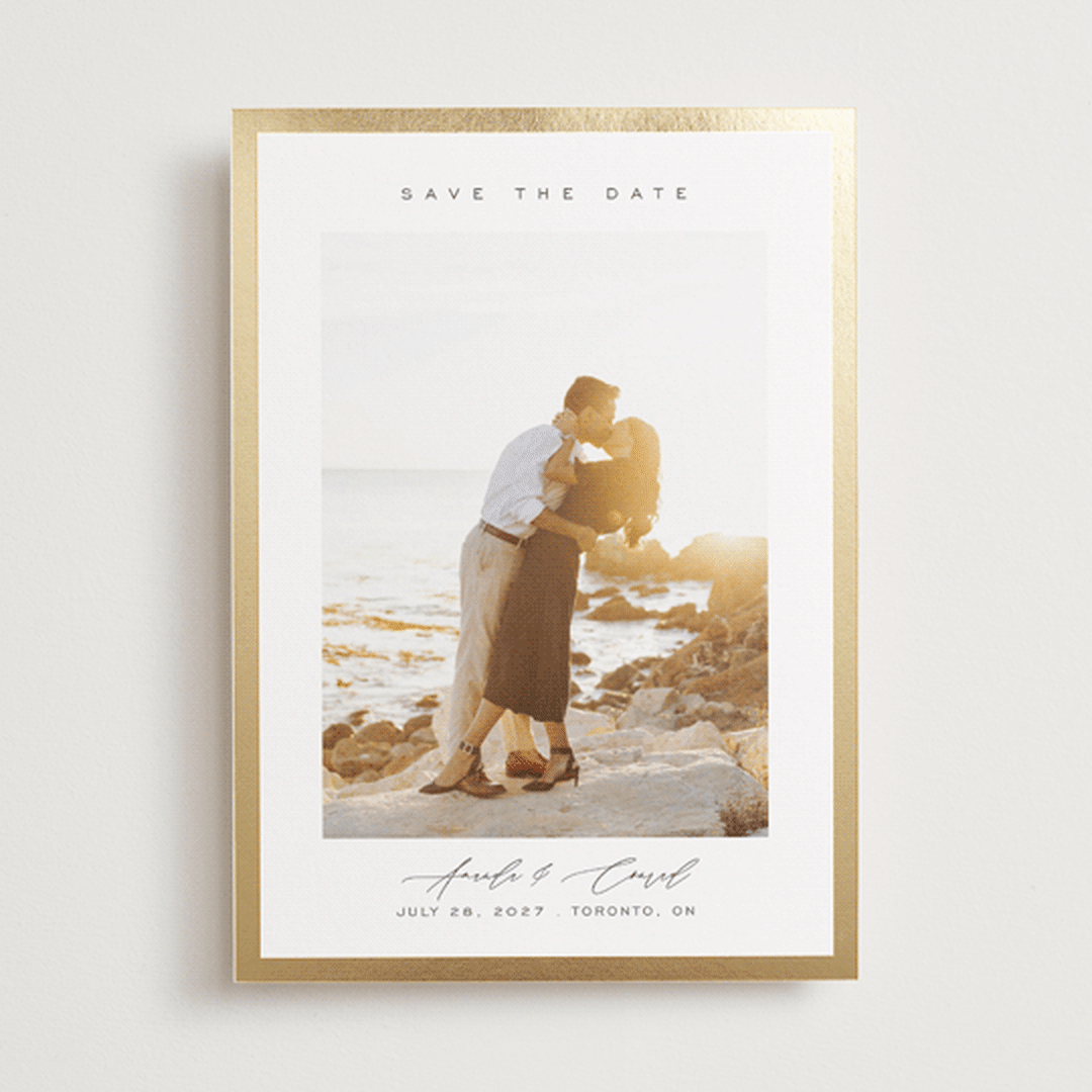 "Glimmer" - Save the Dates in Vanilla by Nicole Walsh - Front