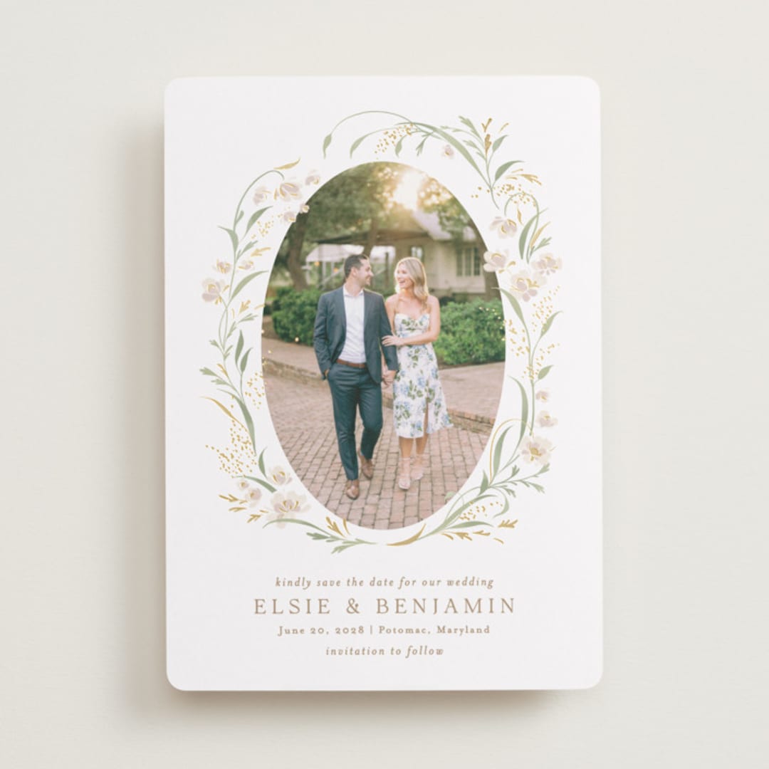 "Meadow" - Save the Dates in Spring Mist by Erin L. Wilson - Front