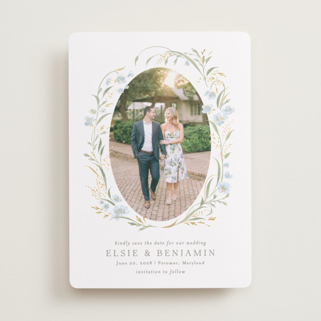 "Meadow" - Save the Dates in Blue Bonnet by Erin L. Wilson - Front