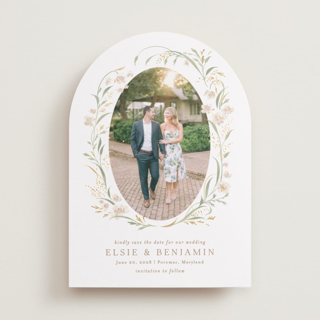 "Meadow" - Save the Dates in Spring Mist by Erin L. Wilson - Front