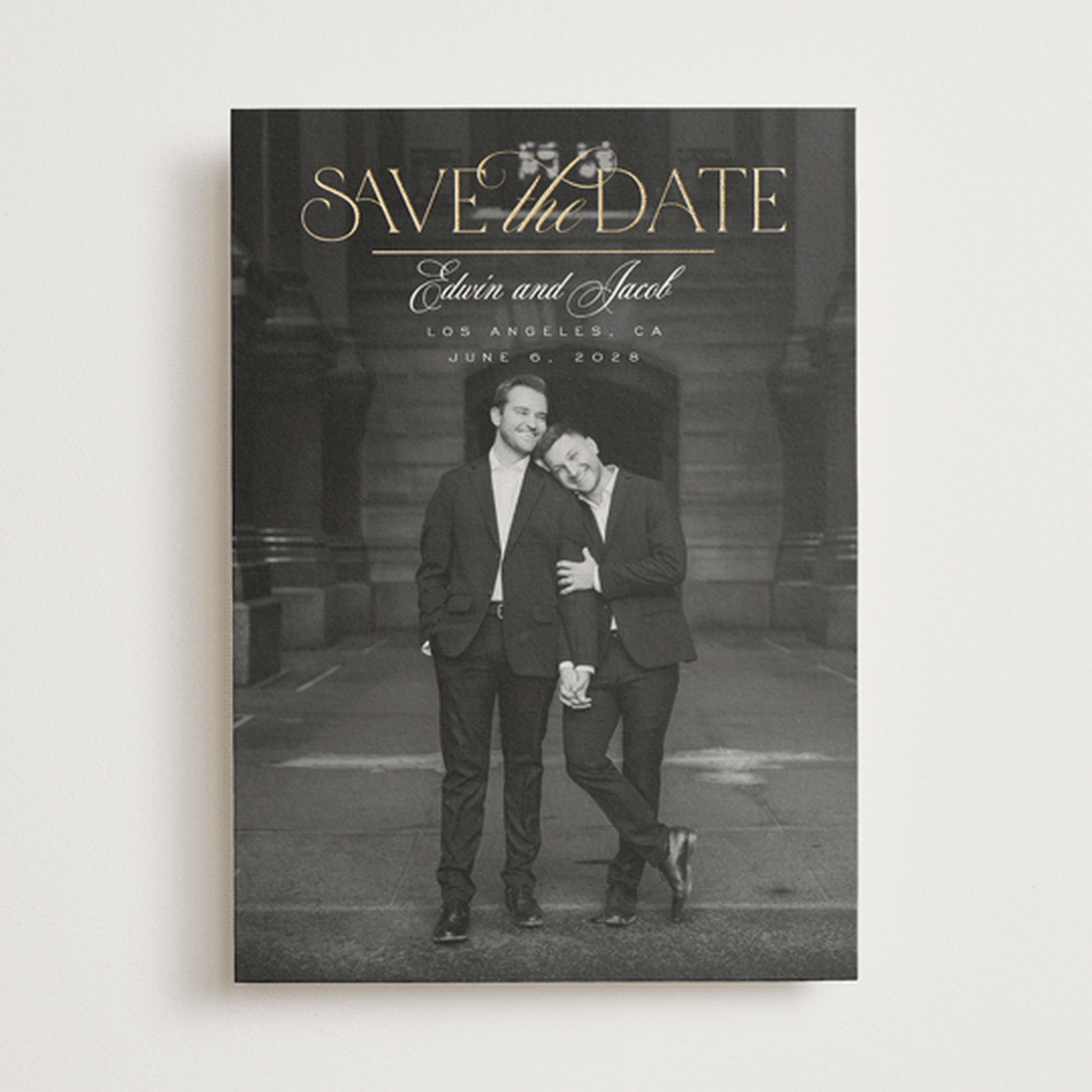 "Union" - Save the Dates in Pearl by Leah Bisch - Front