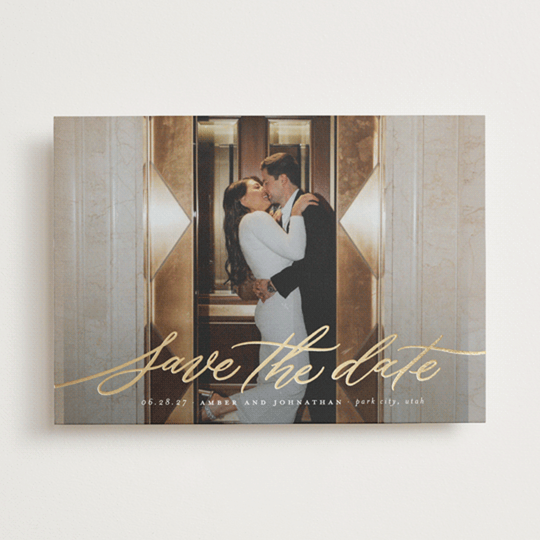 "Daisy" - Save the Dates in Chamomile by Wildfield Paper Co - Front
