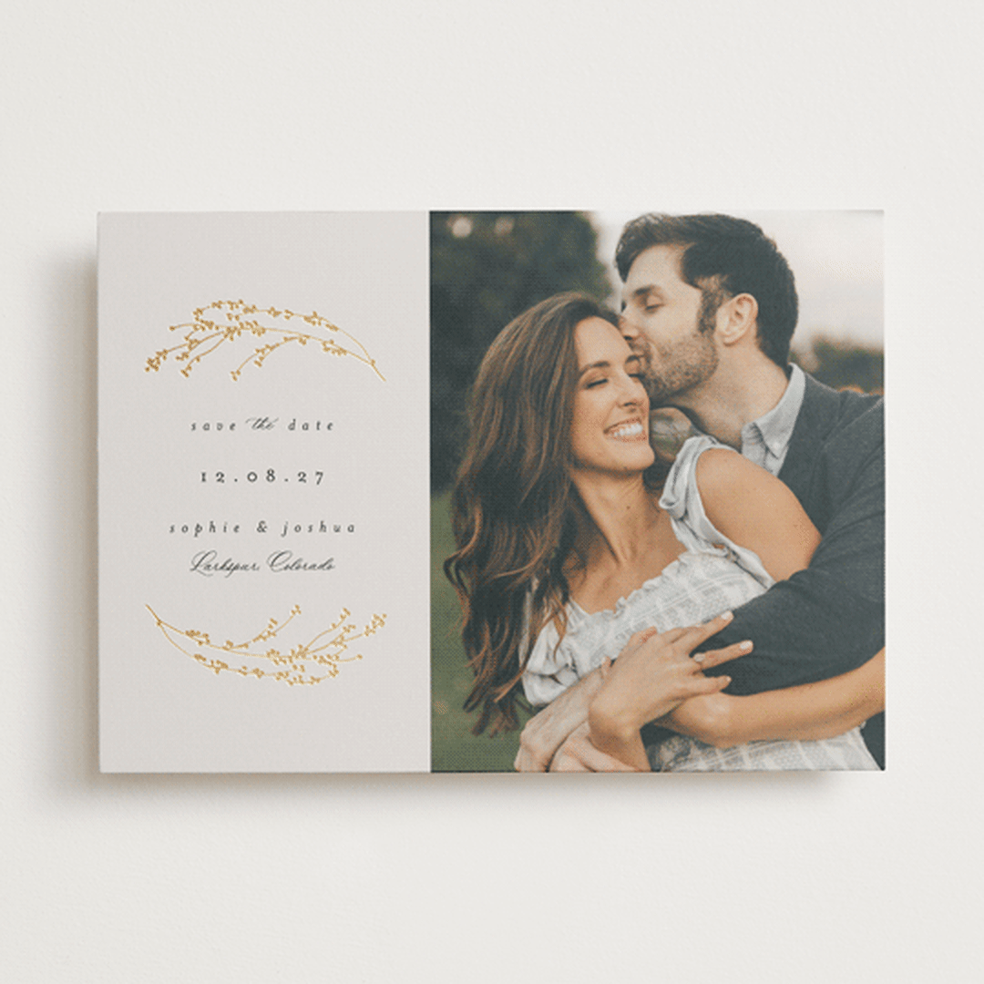 "Foliage Nest" - Save the Dates in Cream by Gwen Bedat - Front