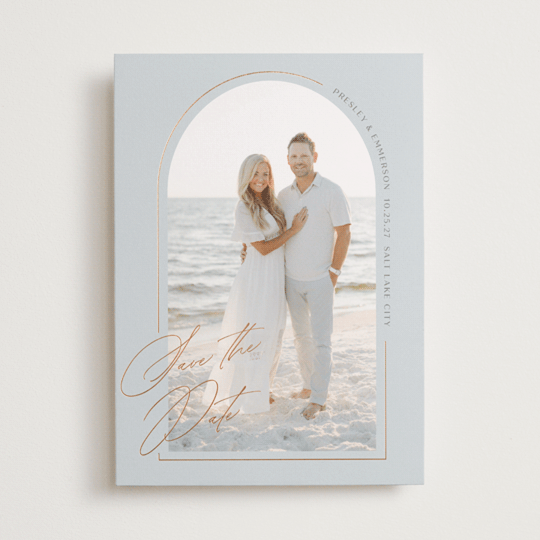 "subtle shimmer" - Save the Dates in Sea Glass by Susan Zinader - Front