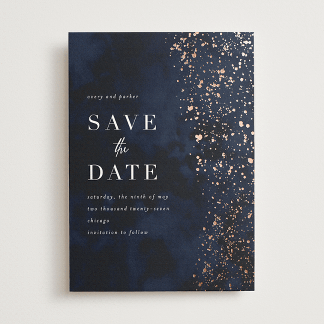 "glistening stardust" - Save the Dates in Midnight by Angela Marzuki - Front