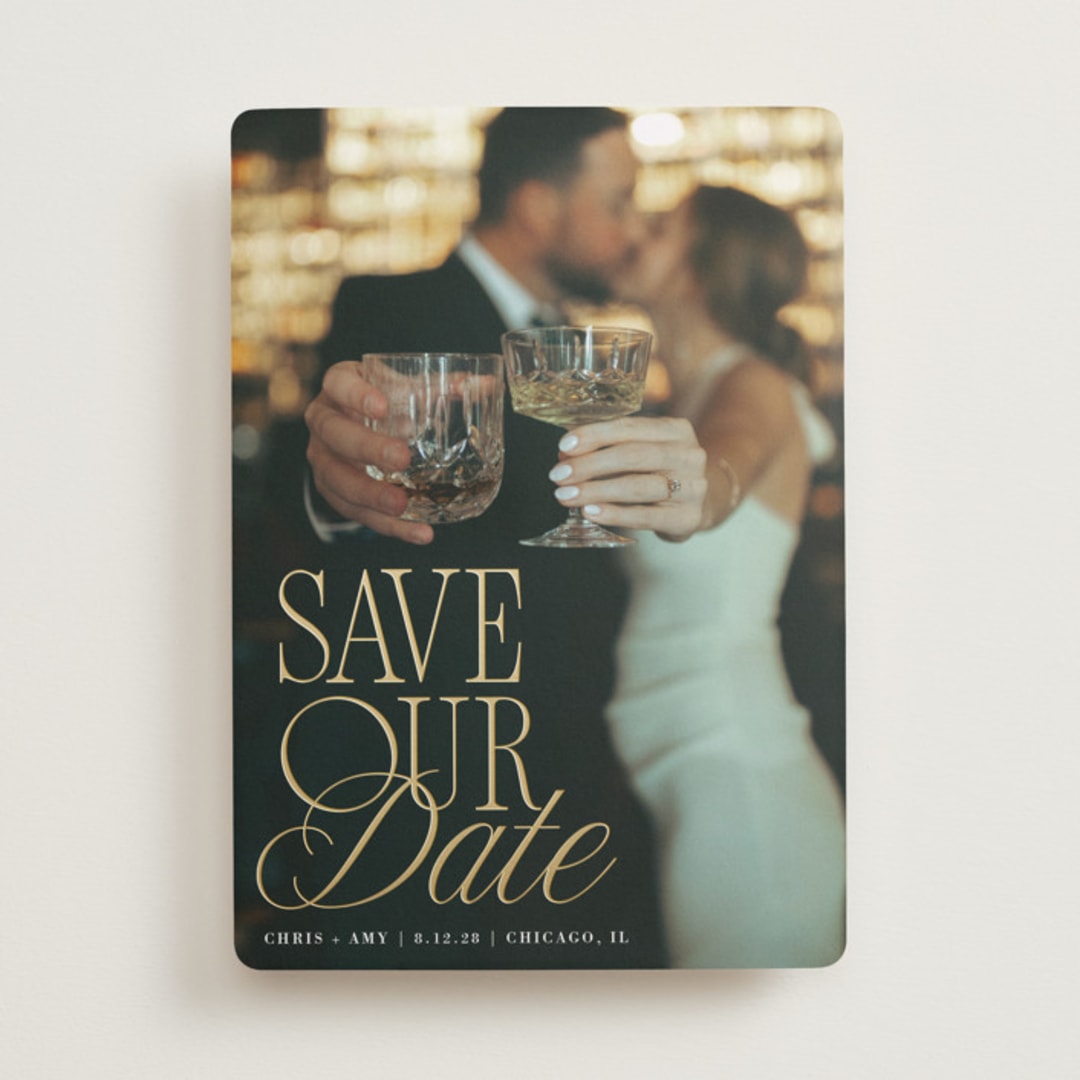 "Celebration" - Save the Dates in Pearl by Olivia Goree - Front