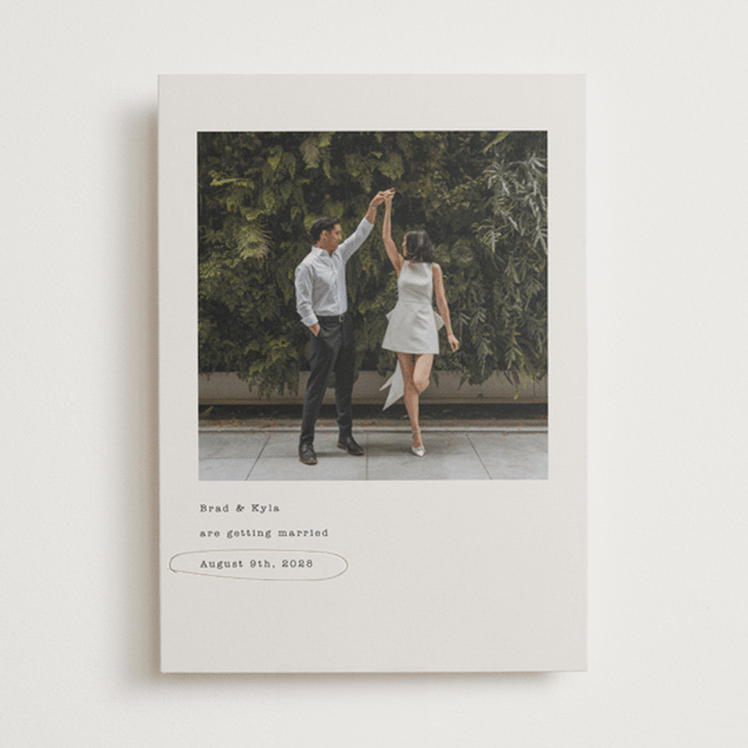 "Circled" - Save the Dates in Cream by Baumbirdy - Front