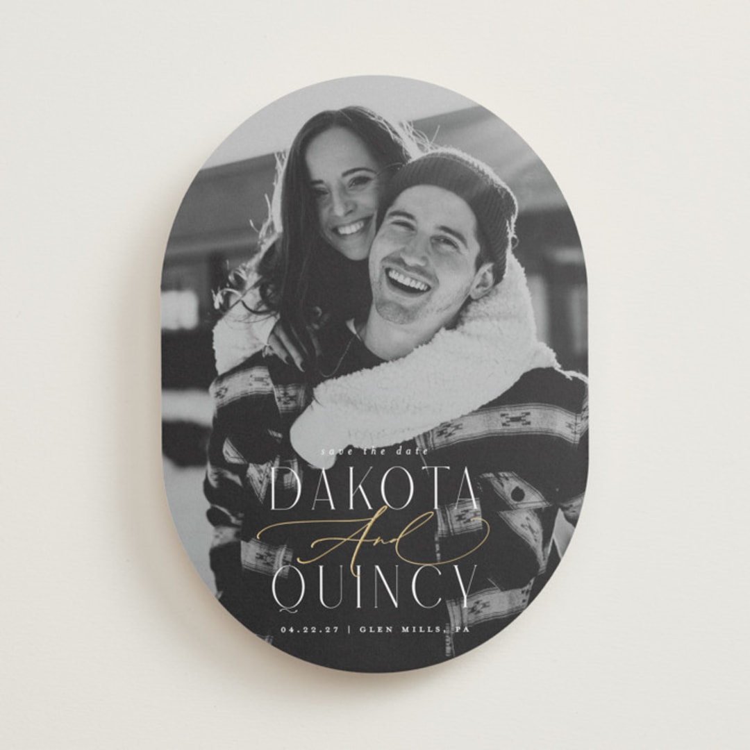 "Lightly " - Save the Dates in Ivory by Everett Paper Goods - Front
