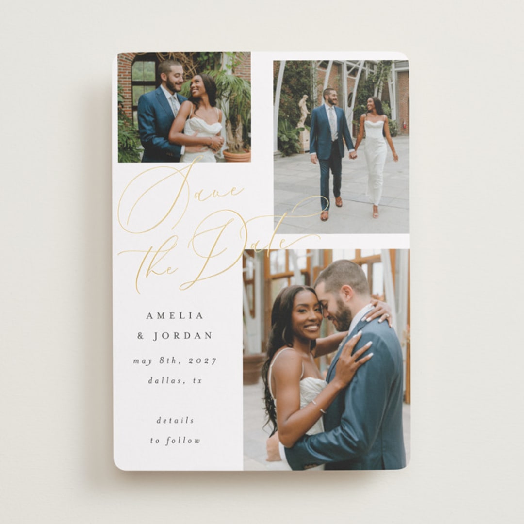 "Whimsy" - Save the Dates in Snow by AK Graphics - Front