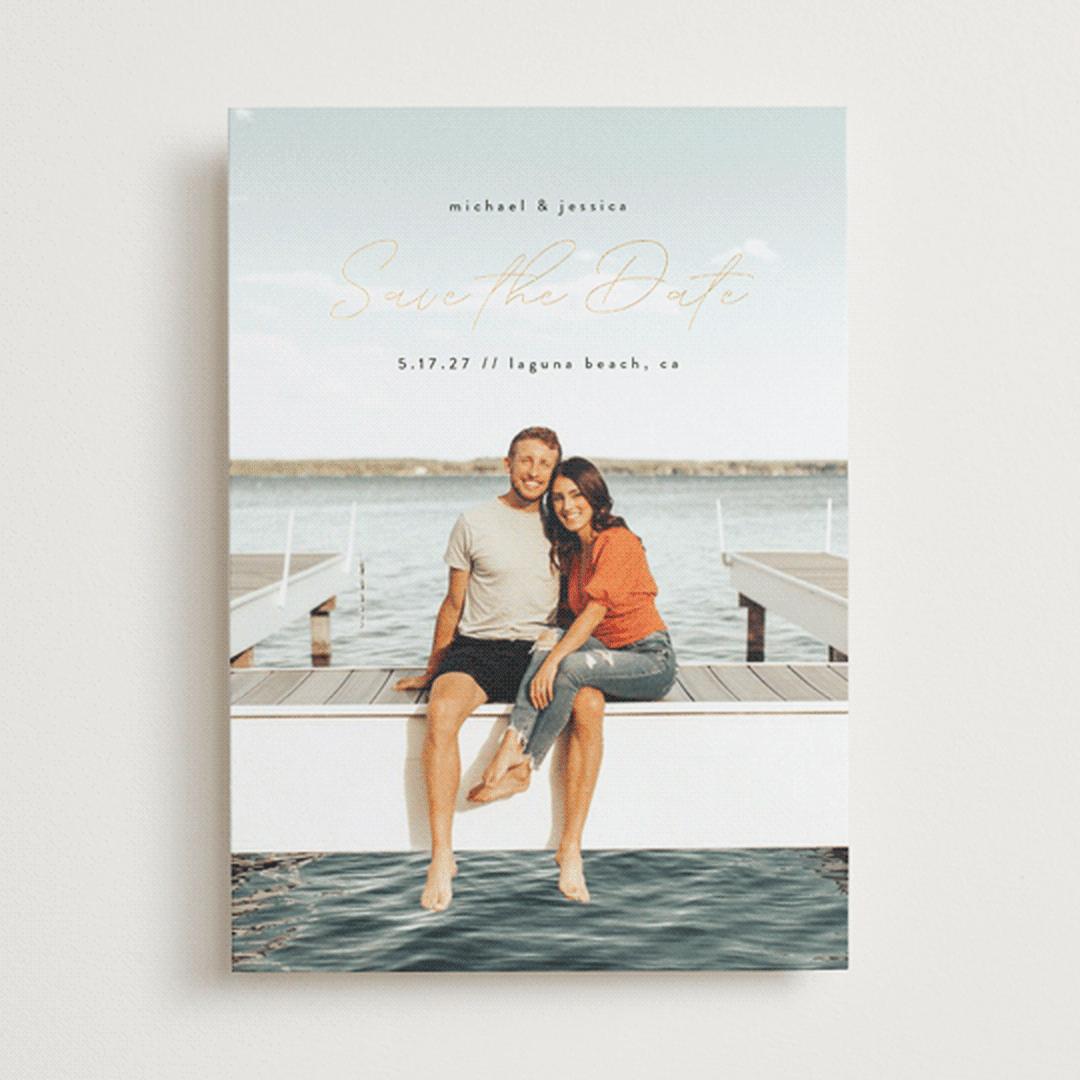 "Absolute" - Save the Dates in Onyx by Jennifer Postorino - Front