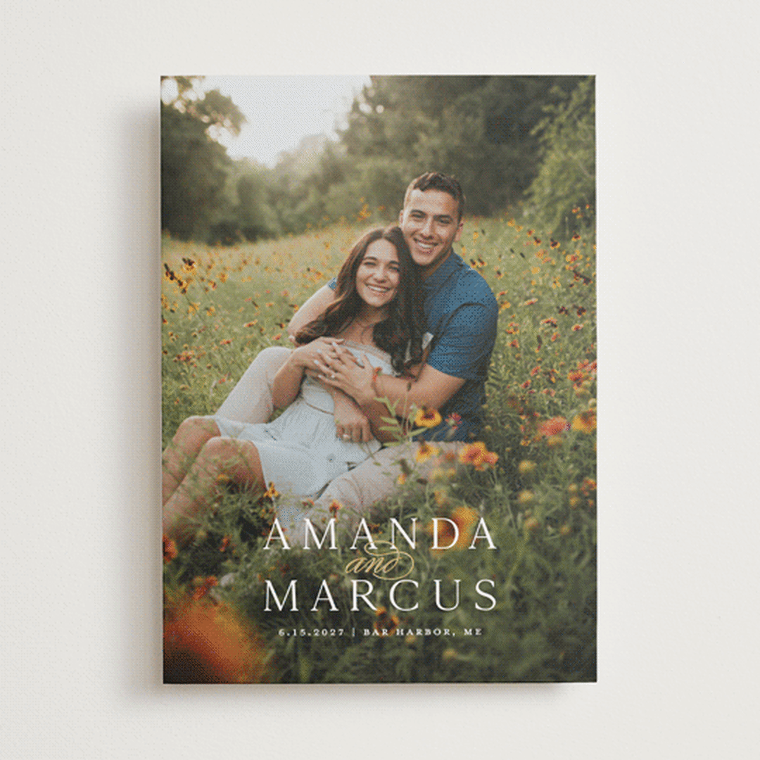"Fields Forever" - Save the Dates in Cream by Meagan Christensen - Front