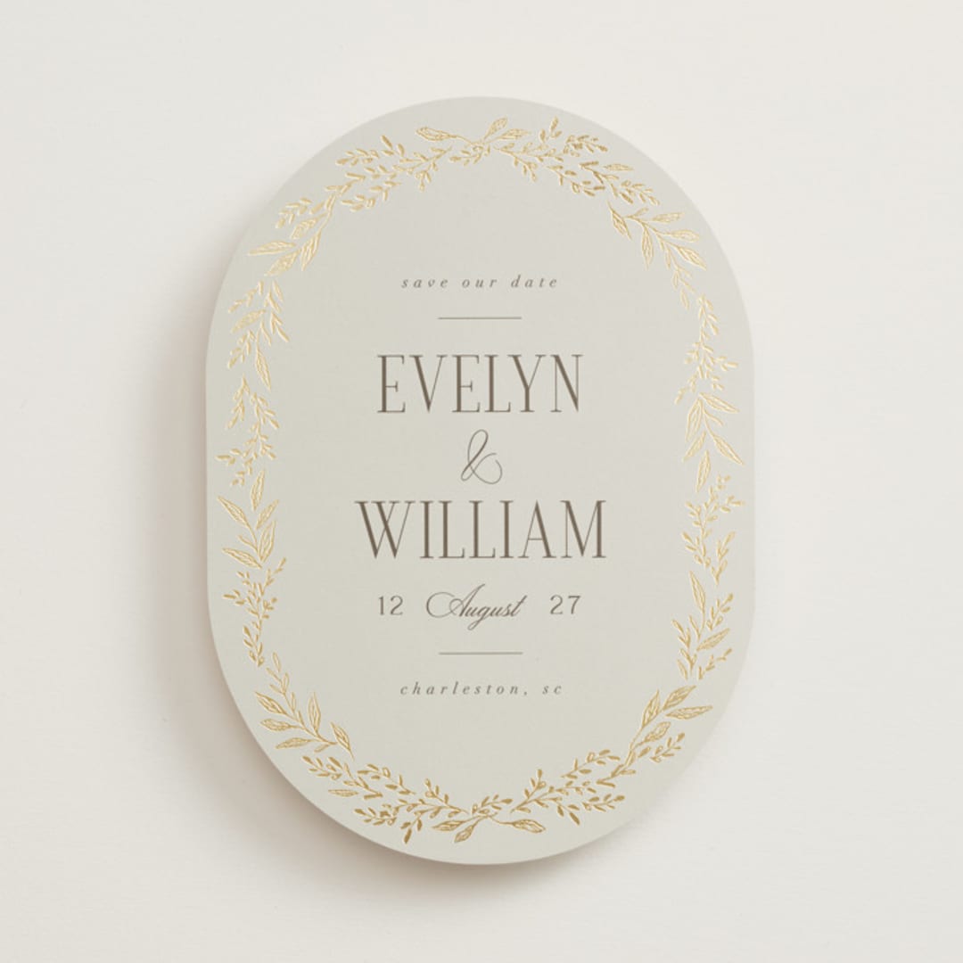 "Wildflora" - Save the Dates in Champagne by Laura Hankins - Front