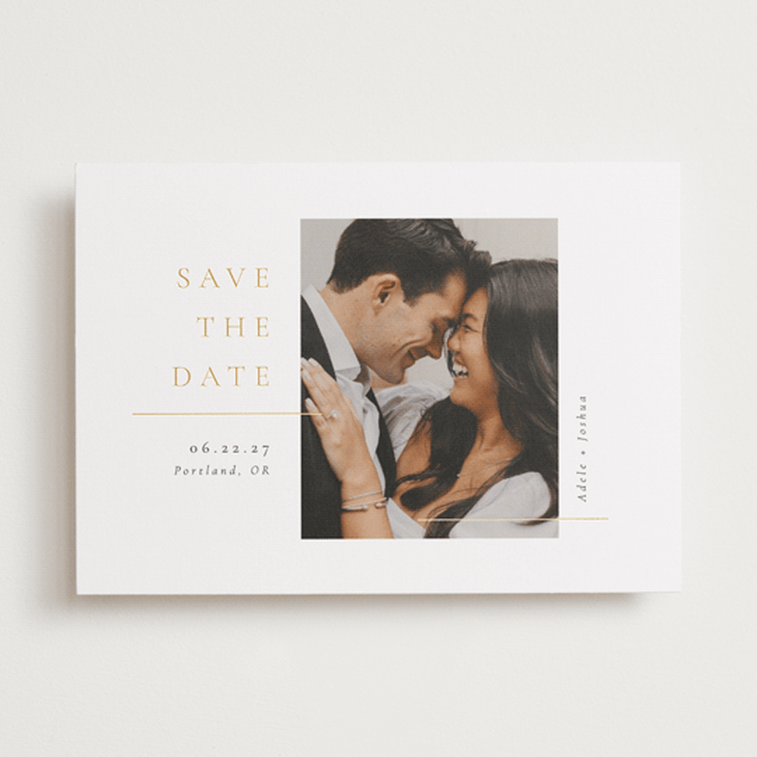 "Underlined" - Save the Dates in Diamond by Meggy Masters - Front