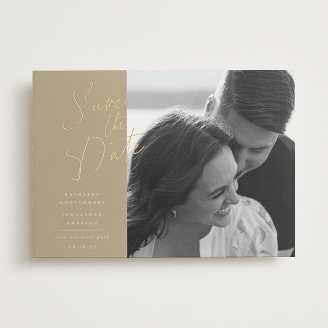 "Zion" - Save the Dates in Cashmere by Wildfield Paper Co - Front