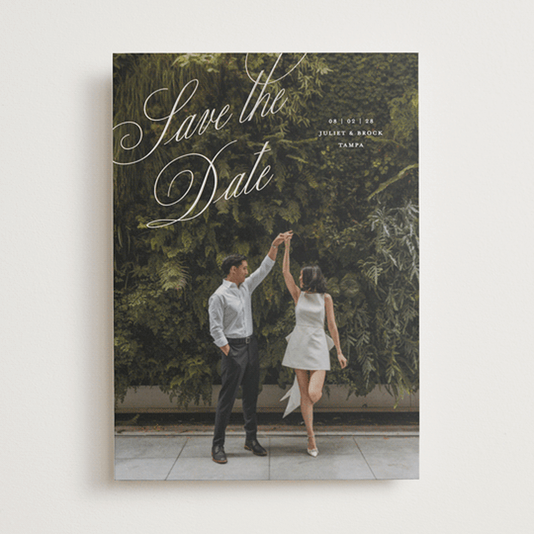 "Enamored" - Save the Dates in Pearl by Pixel and Hank - Front