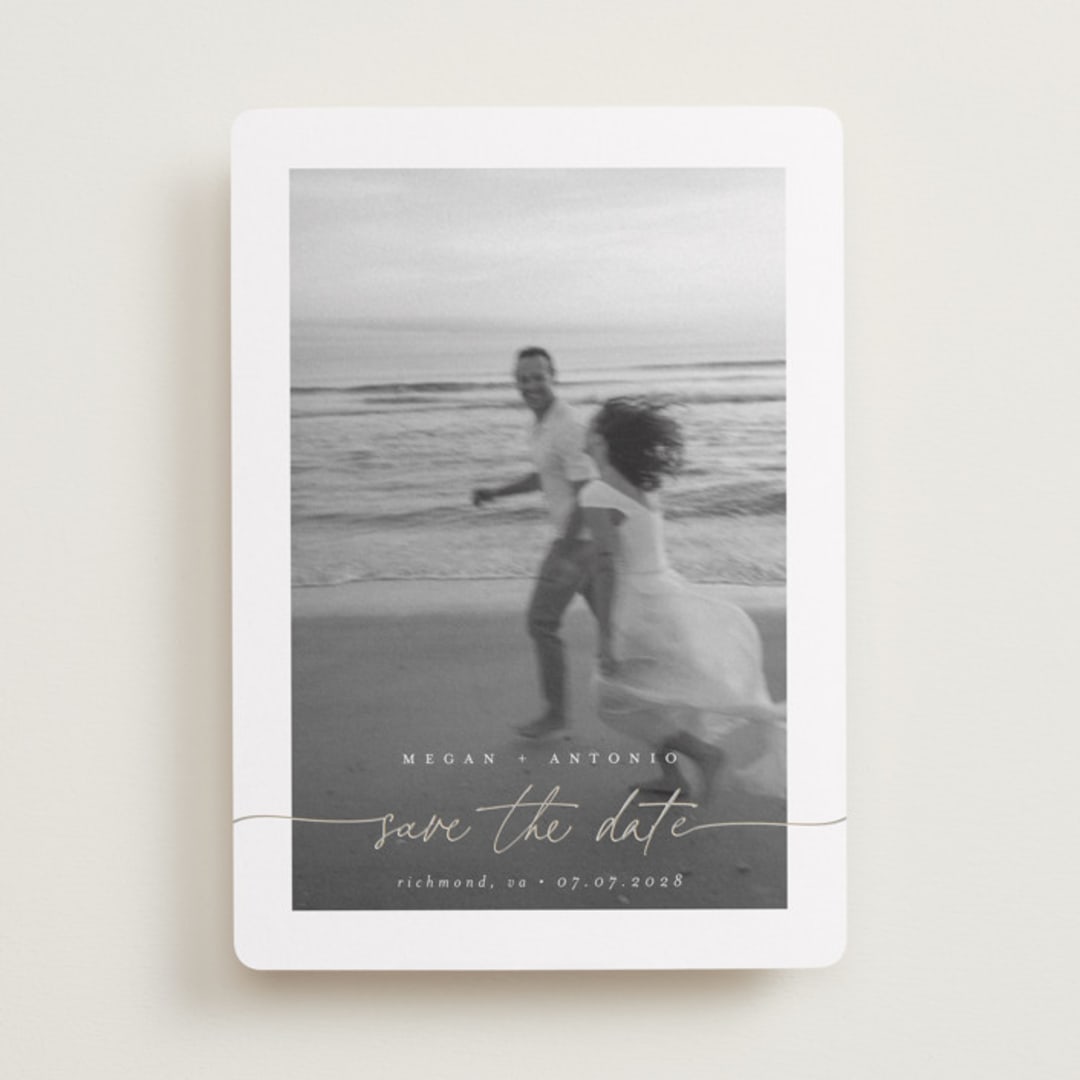 "Gaussian" - Save the Dates in Ivory by Pippa Shaw - Front