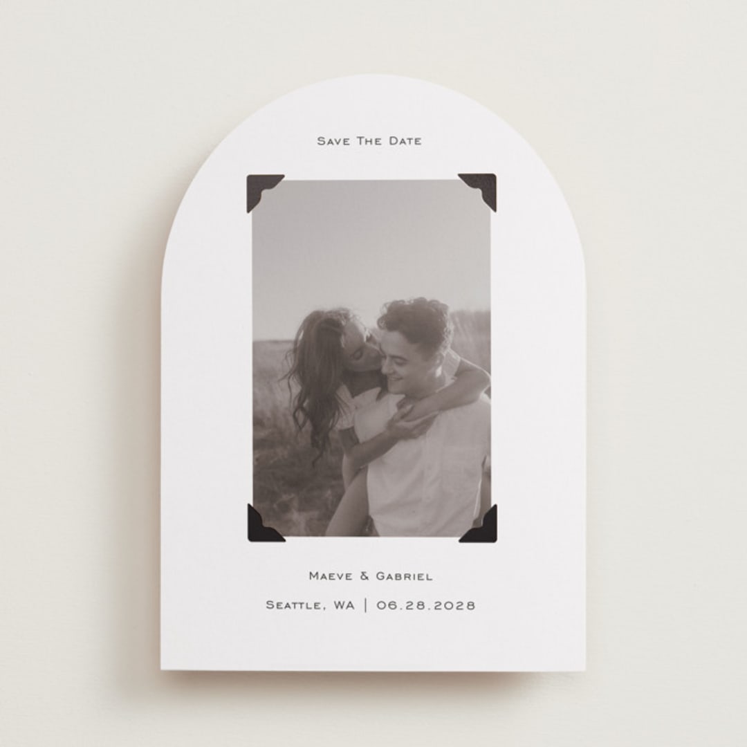 "scrapbook frame" - Save the Dates in Quartz by Jenny Millington - Front