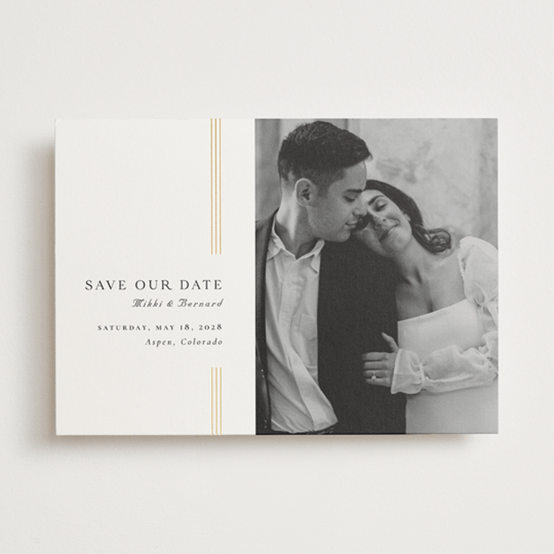 "Bookmark a New Page" - Save the Dates in Lily by Orasie - Front