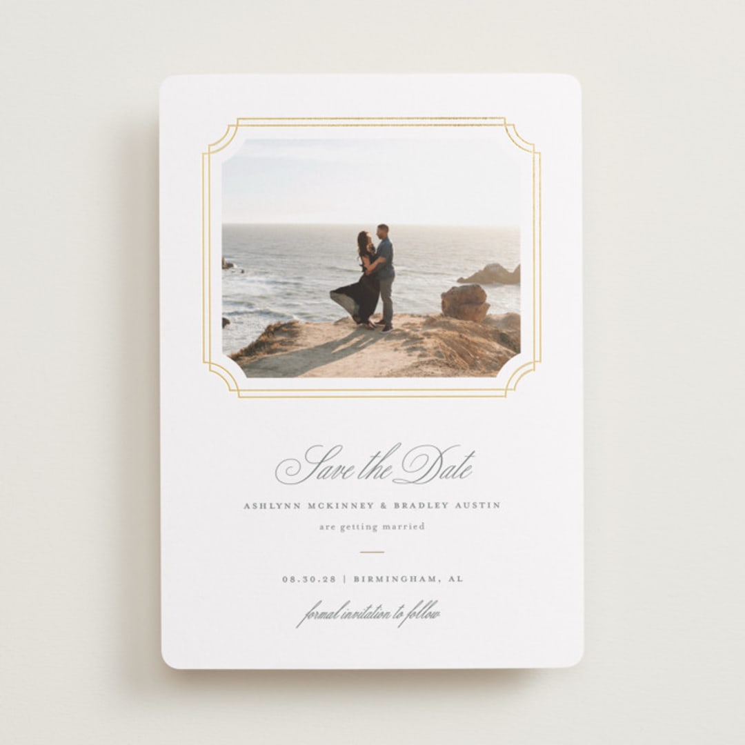 "Formality" - Save the Dates in Pearl by Sarah Brown - Front