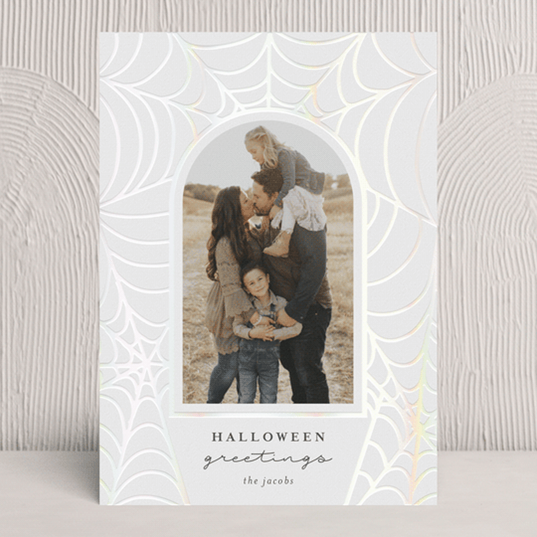 "Web" - Holiday Cards in Midnight by Tennie and Co. - Front