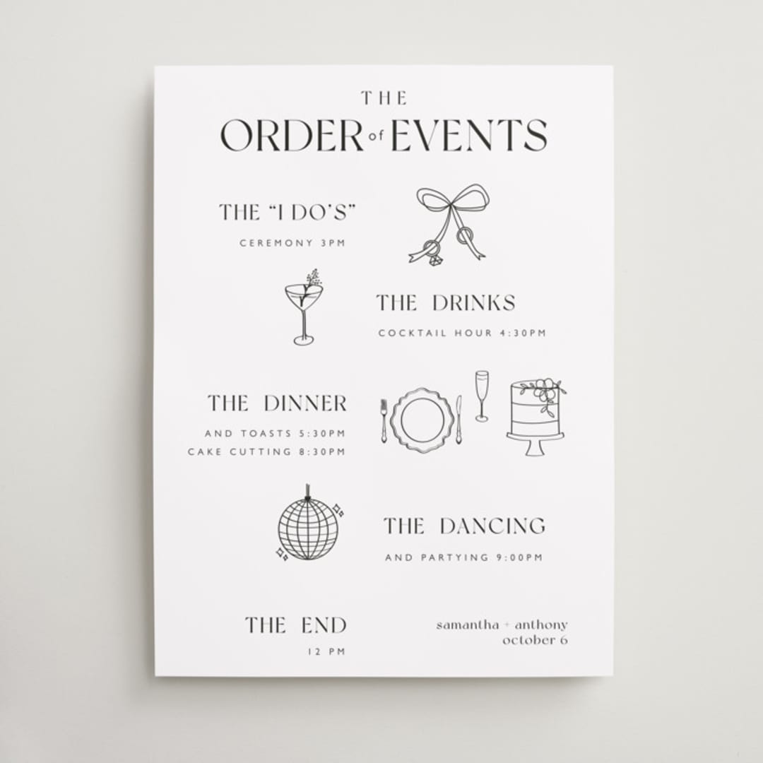"The One 2" - Schedule Signs in Onyx by Zani van Zyl - Front