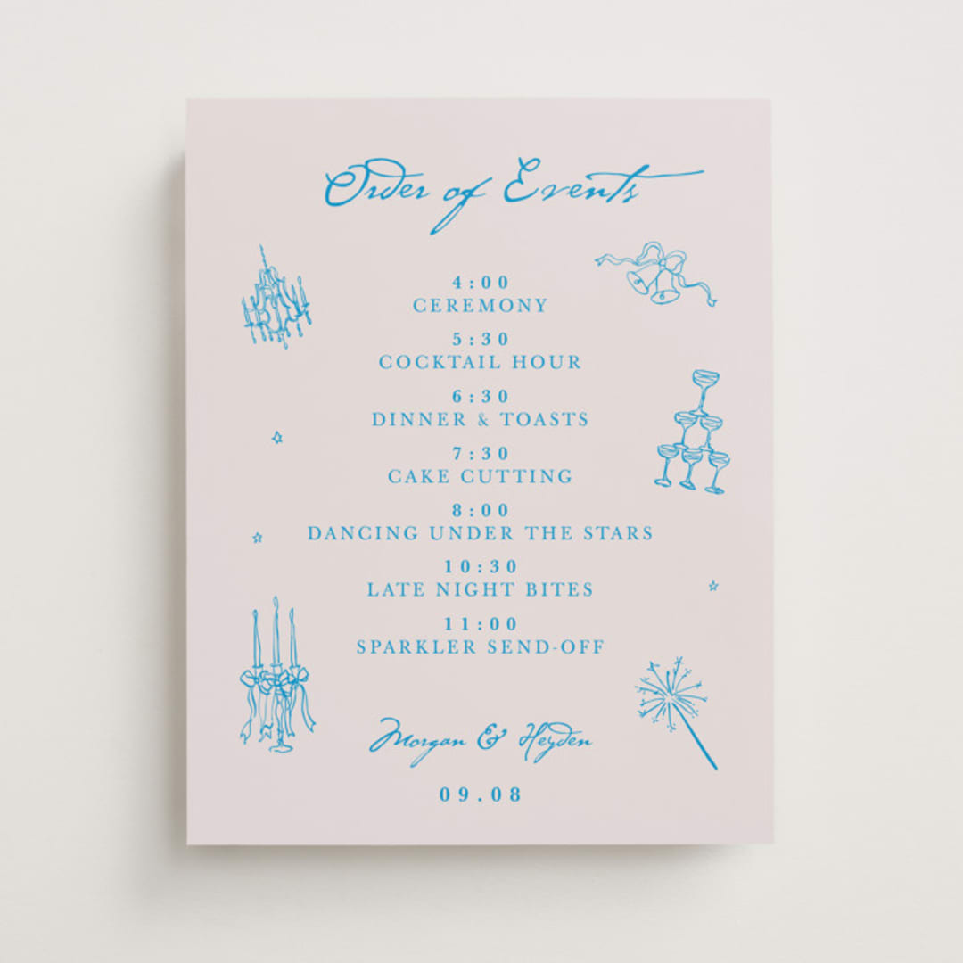"Handdrawn little things" - Schedule Signs in Sky Whispers by Cass Loh - Front
