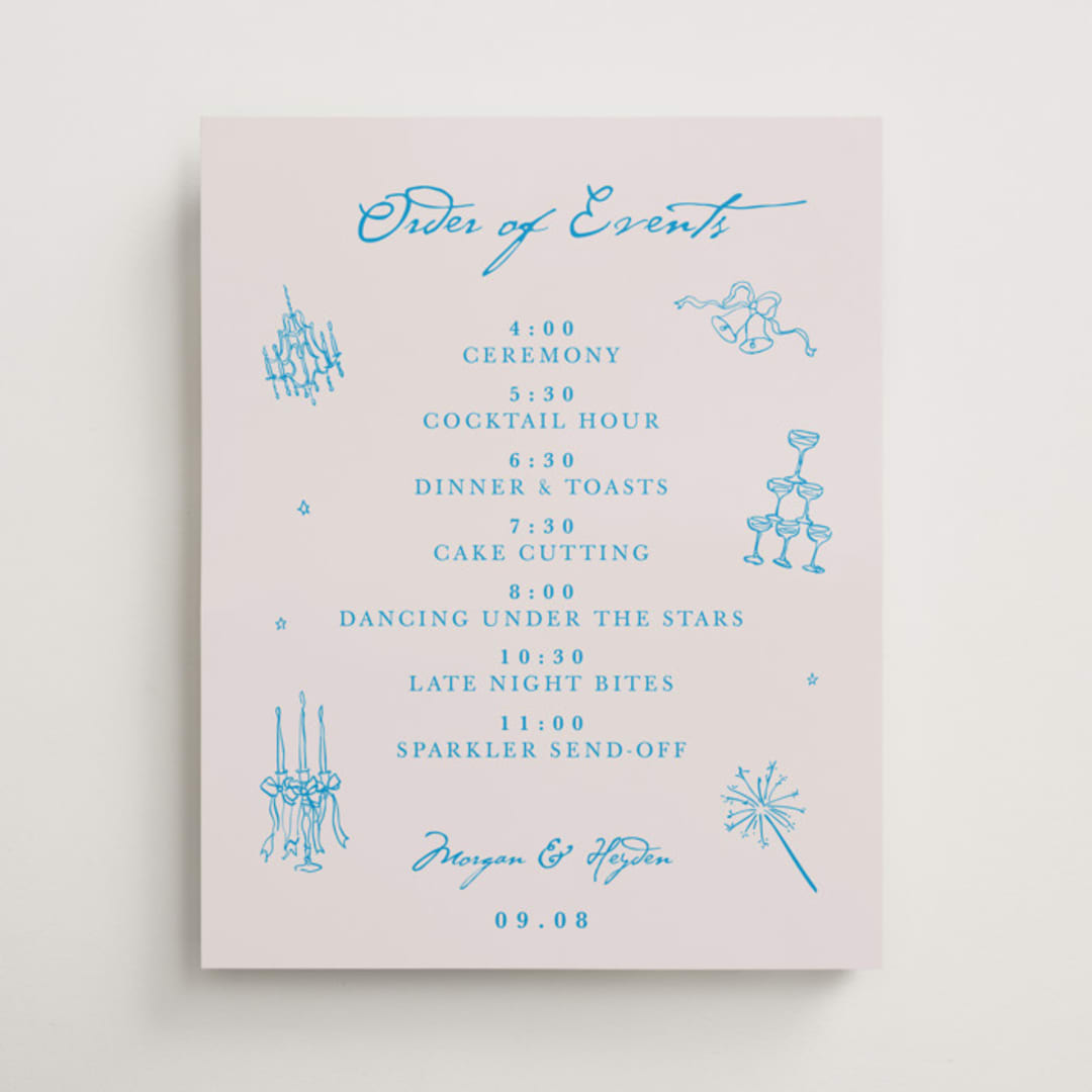 "Handdrawn little things" - Schedule Signs in Sky Whispers by Cass Loh - Front