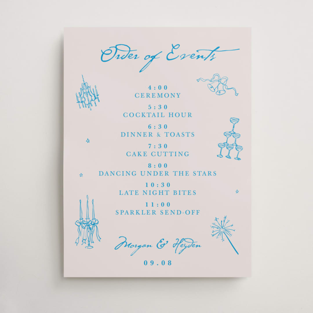 "Handdrawn little things" - Schedule Signs in Sky Whispers by Cass Loh - Front