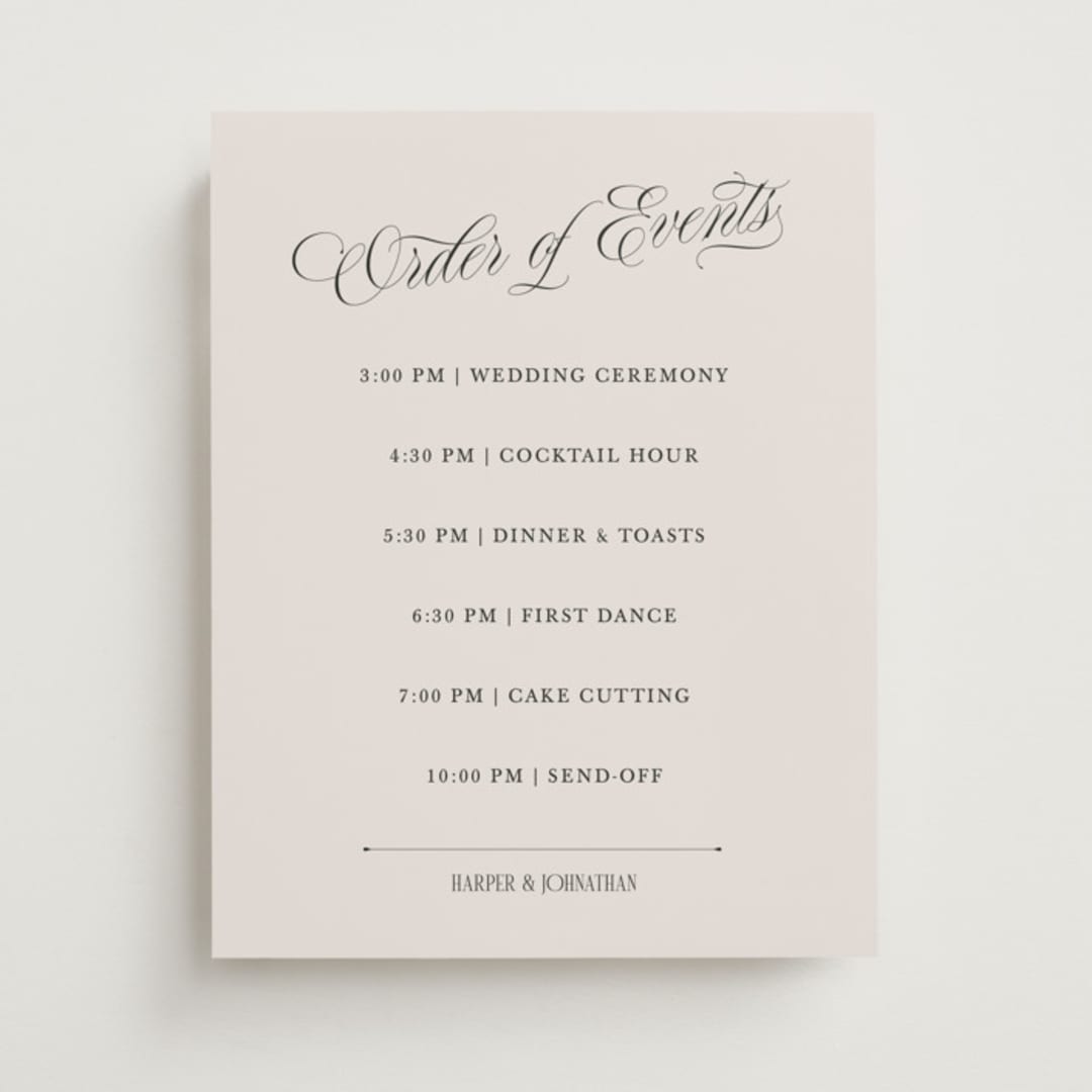 "Mirin" - Schedule Signs in Linen by Kate Ahn - Front