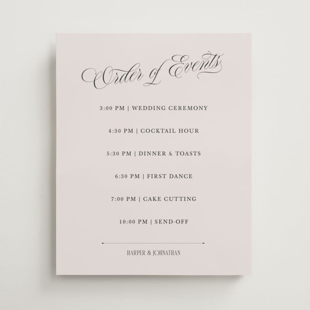 "Mirin" - Schedule Signs in Linen by Kate Ahn - Front