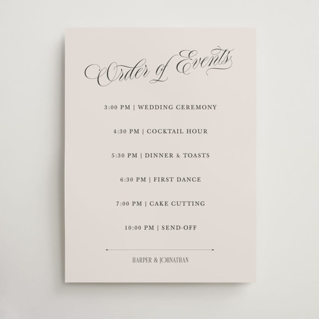 "Mirin" - Schedule Signs in Linen by Kate Ahn - Front