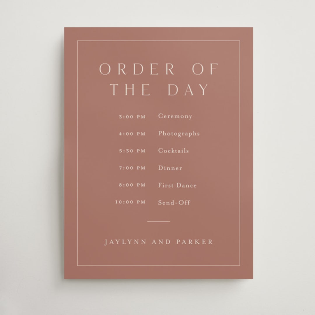"Warm affection" - Schedule Signs in Dusty Rose by Stacey Meacham - Front