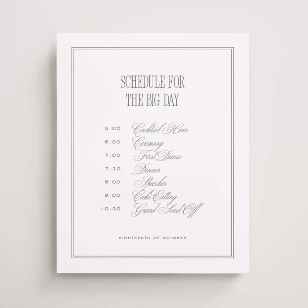 "ris al’amande" - Schedule Signs in Sugar by chocomocacino - Front