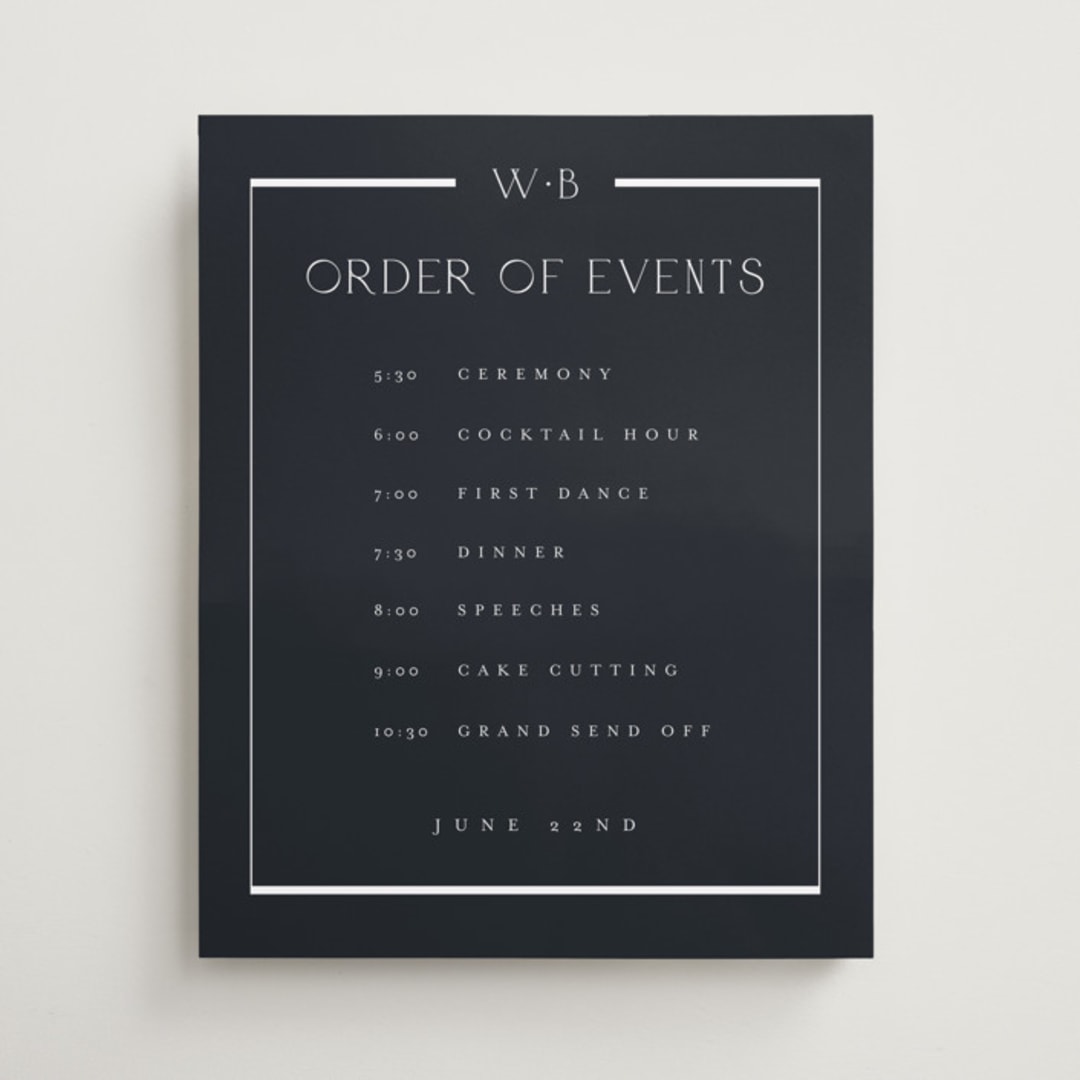"Luster" - Schedule Signs in Ocean by Stacey Meacham - Front