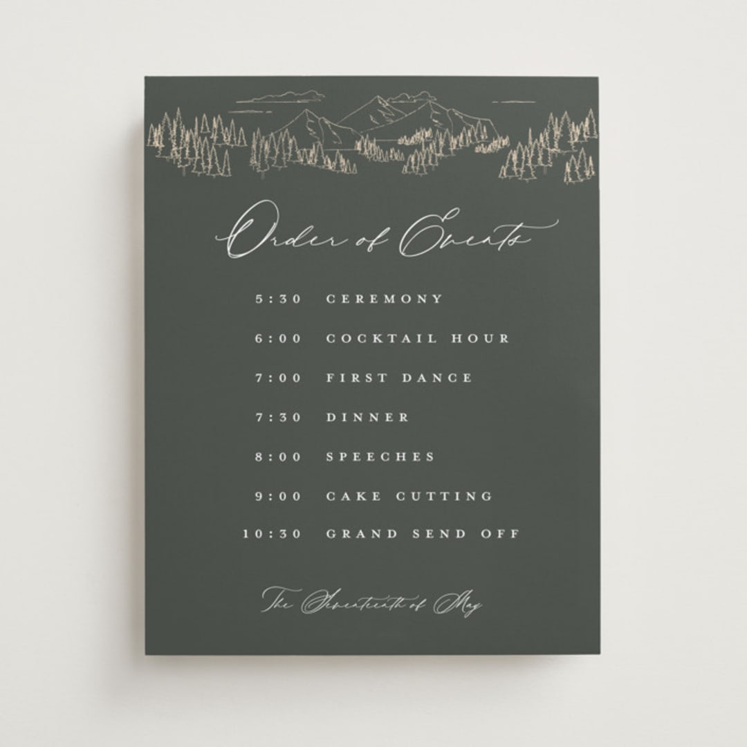 "Peaks" - Schedule Signs in Hunter by Sarah Brown - Front