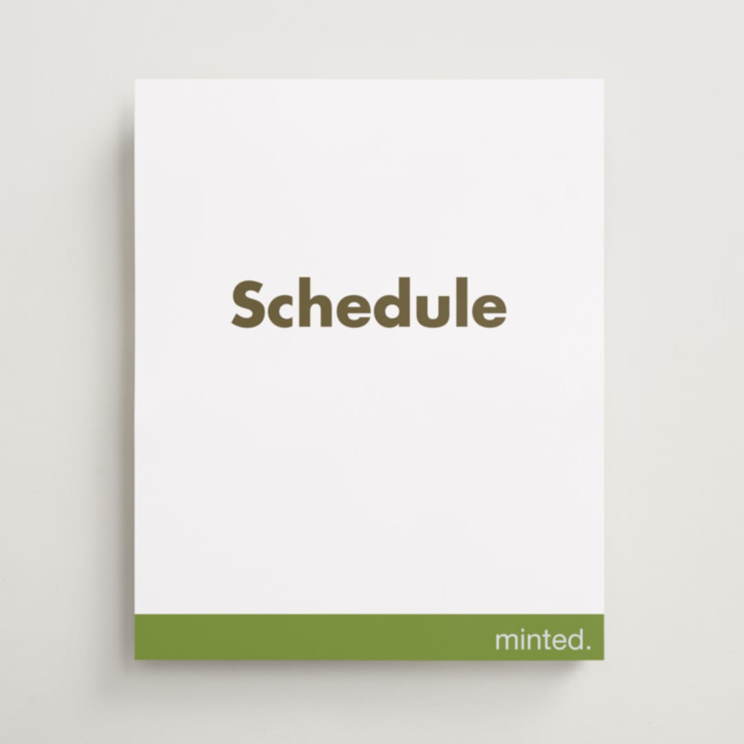 "Portrait Custom" - Schedule Signs in Charcoal by Minted Custom - Front