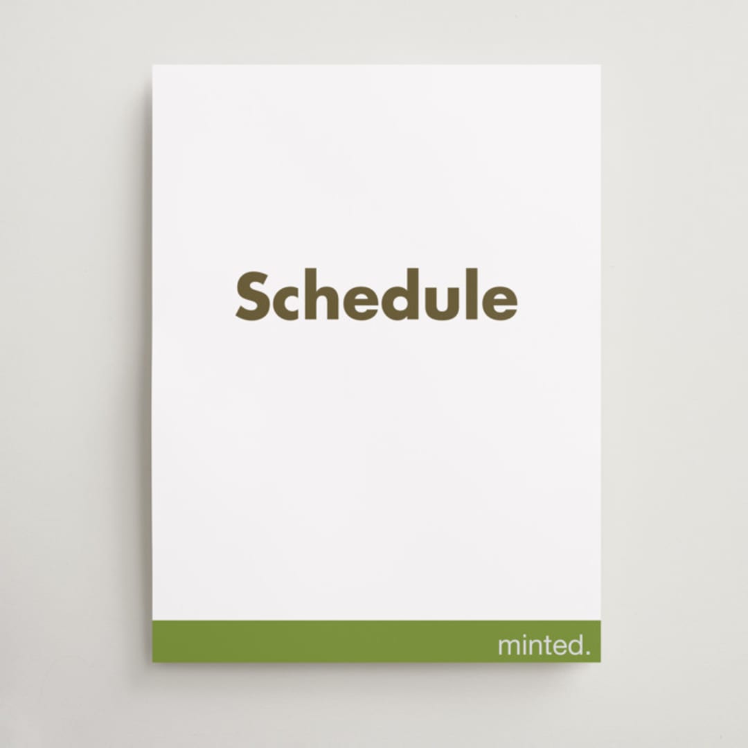 "Portrait Custom" - Schedule Signs in Charcoal by Minted Custom - Front