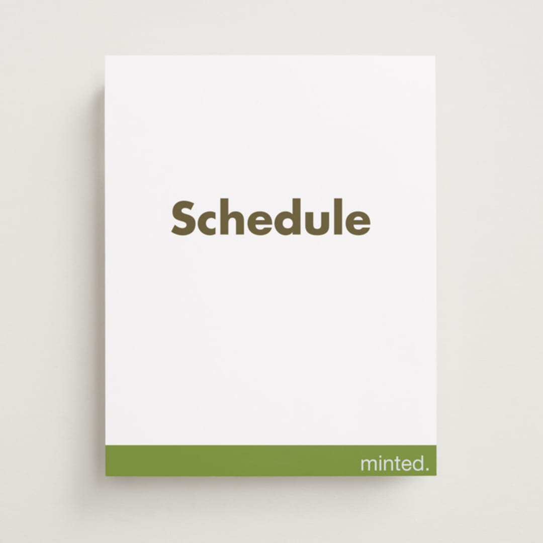 "Portrait Custom" - Schedule Signs in Charcoal by Minted - Front